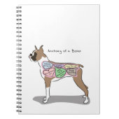 Anatomie der Boxer-Hundegeschenke Notizblock (Vorderseite)