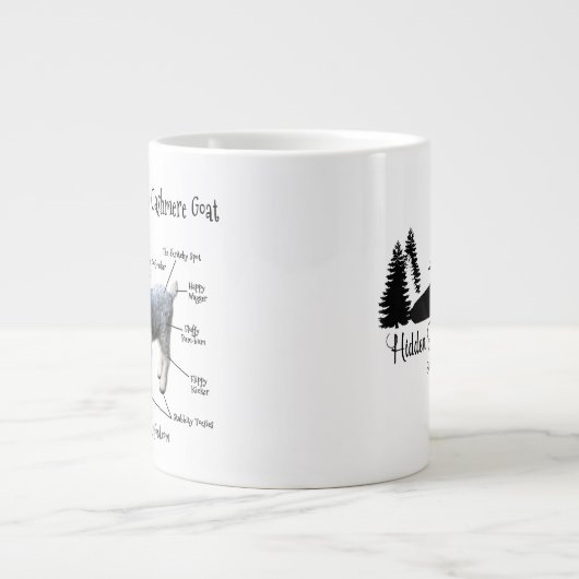 Anatomie der Cashmere-Ziege - Jumbo-Tasse (Vorderseite)