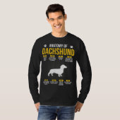 Anatomie der Dackel Hund Lover T-Shirt (Vorne ganz)