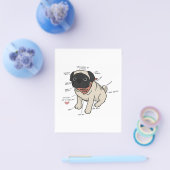 Anatomie der Hundekarte des Mops Flyer (Einzeln)