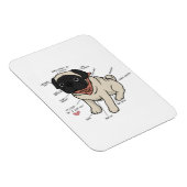 Anatomie der Hundekarte des Mops Magnet (Rechte Seite)