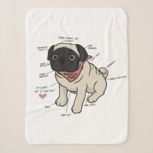 Anatomie der Hundekarte des Mops Sherpadecke