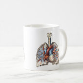 Anatomie der Medizin Anatomische Lunge Kaffeetasse (VorderseiteRechts)