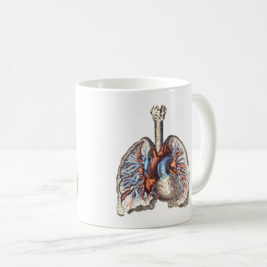 Anatomie der Medizin Anatomische Lunge Kaffeetasse (VorderseiteRechts)