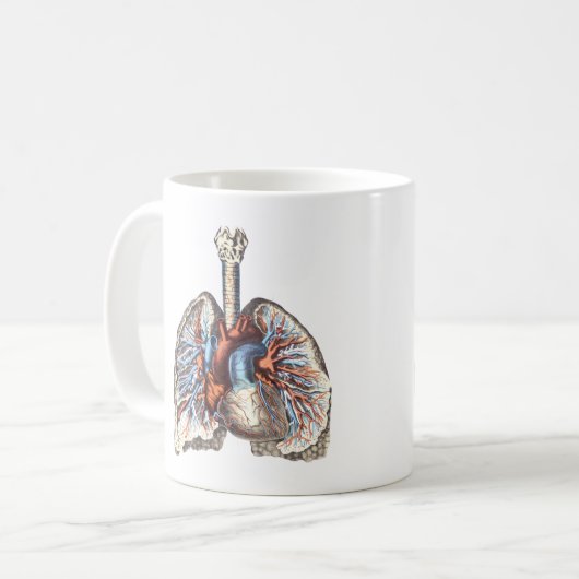 Anatomie der Medizin Anatomische Lunge Kaffeetasse (Vorderseite Links)