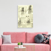 Anatomie der menschlichen Hand durch Leonardo da V Leinwanddruck (Insitu (Wohnzimmer))