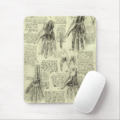 Anatomie der menschlichen Hand durch Leonardo da V Mousepad (Mit Mouse)