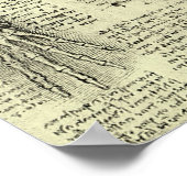 Anatomie der menschlichen Hand durch Leonardo da V Poster (Ecke)