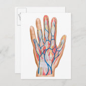 Anatomie der menschlichen Hand Postkarte (Vorne/Hinten)