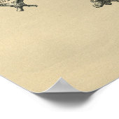 Anatomie der menschlichen Wirbelsäule 1902 Vintag Poster (Ecke)