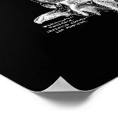 Anatomie der menschlichen Wirbelsäule in Schwarzwe Poster (Ecke)