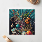 Anatomie der Musikgrußkarte Mitteilungskarte (Vorderseite/Rückseite Beispiel)