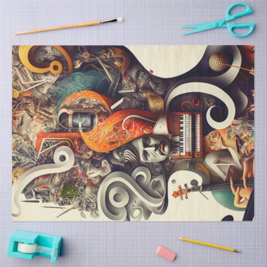 Anatomie der Musikreihe Design 4 Seidenpapier (Basteln)