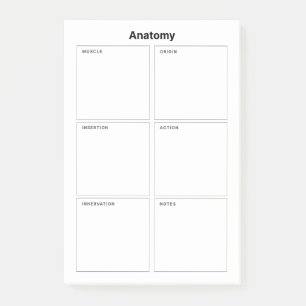 Anatomie der Muskeln Medical Nursing Student Post-it Klebezettel