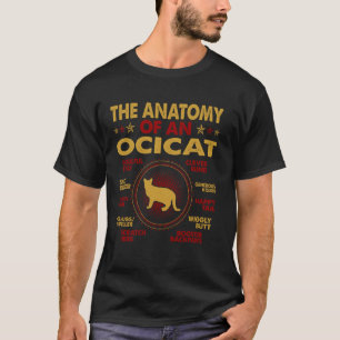 Anatomie der Ocicat-Katze Haustierliebhaber-Gesche T-Shirt