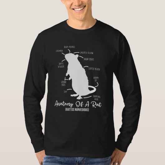 Anatomie der Ratte für alle Rattenliebhaber und Ra T-Shirt (Vorderseite)
