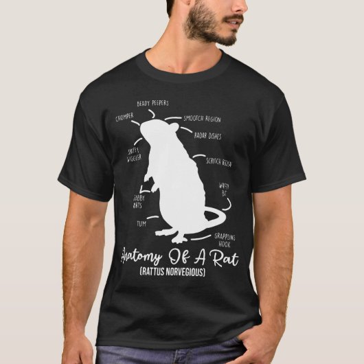 Anatomie der Ratte für Rattenliebhaber und Haustie T-Shirt (Vorderseite)