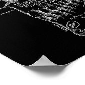 Anatomie der Schädelknochen Illustration Alte medi Poster (Ecke)