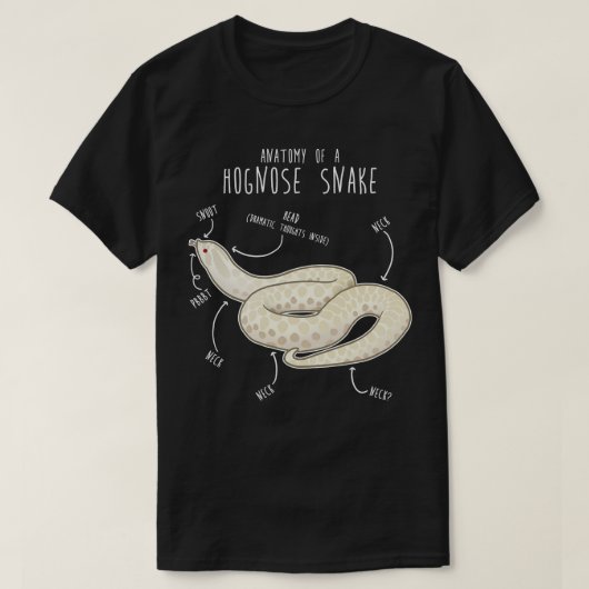 Anatomie der Schlangenschlange T-Shirt (Design vorne)