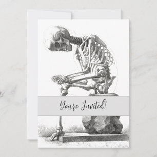 Anatomie des antiken Skeletts: gotisches Halloween Einladung