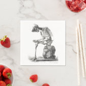 Anatomie des antiken Skeletts: gotisches Halloween Serviette (Beispiel)