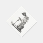 Anatomie des antiken Skeletts: gotisches Halloween Serviette (Ecke)