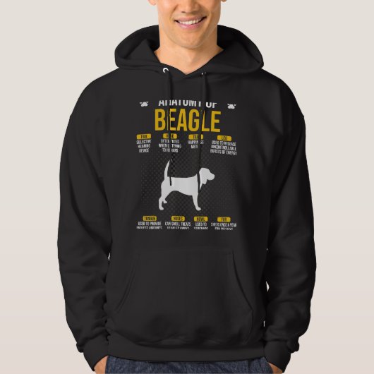Anatomie des Beagle Hoodie (Vorderseite)