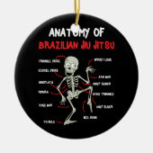 Anatomie des brasilianischen Jiu Jitsu BJJ Skeleto Keramik Ornament (Vorne)