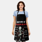 Anatomie des brasilianischen Jiu Jitsu BJJ Skeleto Schürze (Getragen)