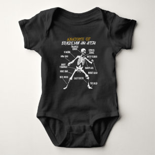 Anatomie des brasilianischen Jiu Jitsu Fighter Ske Baby Strampler