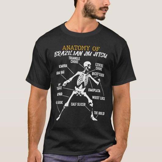 Anatomie des brasilianischen Jiu Jitsu Fighter Ske T-Shirt (Vorderseite)