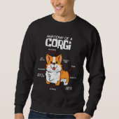 Anatomie des Corgi Hundes Sweatshirt (Vorderseite)