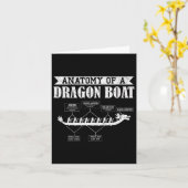 Anatomie des Drachenbootes Racing Lover Boats Race Karte (Gelbe Blume)