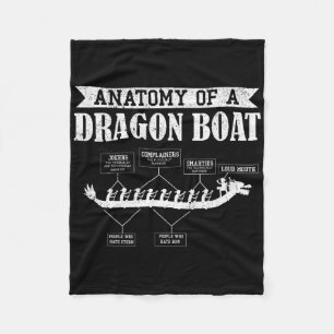 Anatomie des Drachenbootrennens Liebhaber Boote Re Fleecedecke