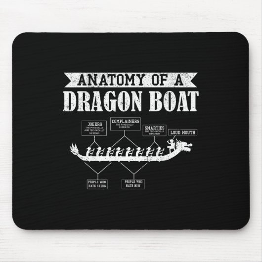 Anatomie des Drachenbootrennens Liebhaber Boote Re Mousepad (Vorne)