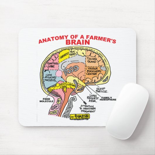 ANATOMIE DES GEHIRNS EINES BAUERN MOUSEPAD (Mit Mouse)