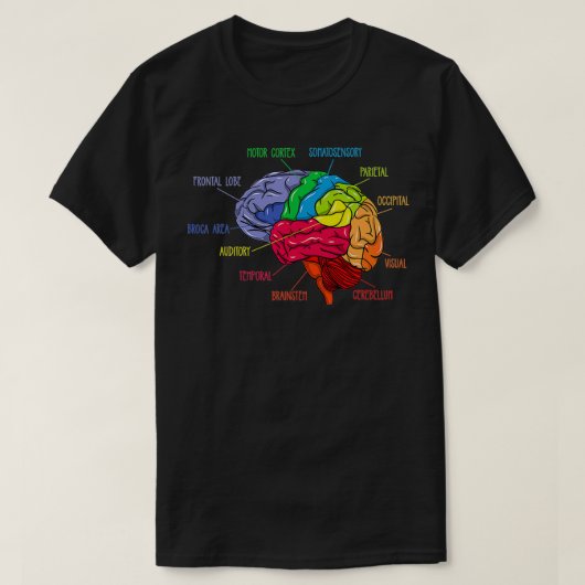 Anatomie des Geschenks des Hirnneurologen T-Shirt (Design vorne)