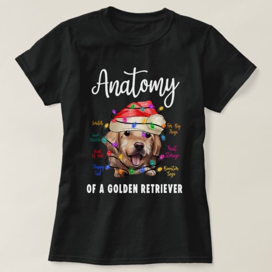 Anatomie des Golden Retriever Funny Retriever Dog T-Shirt (Design vorne)