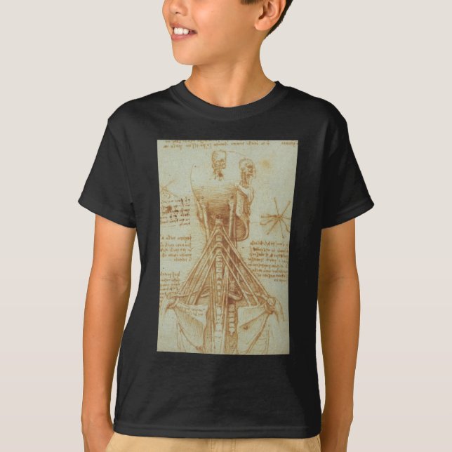 Anatomie des Halses durch Leonardo da Vinci C. T-Shirt (Vorderseite)