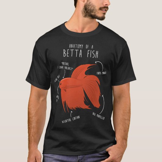 Anatomie des Kampffisches T-Shirt (Vorderseite)