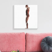 Anatomie des männlichen Muskelsystems, Seitenansic Leinwanddruck (Insitu (Wohnzimmer))