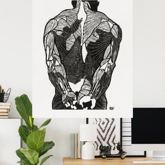 Anatomie des Menschen 5 Poster (Heimbüro)