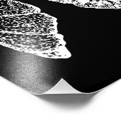 Anatomie des Menschen, schwarz-weiße Lungen Fotodruck (Ecke)