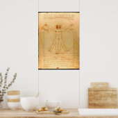 Anatomie des Menschen, Vitruvianischer Mensch von  Poster (Küche)