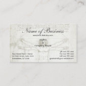 Anatomie des Menschen, Vitruvianischer Mensch von Visitenkarte (Vorderseite)