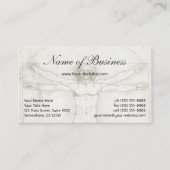 Anatomie des Menschen, Vitruvianischer Mensch von Visitenkarte (Vorderseite)