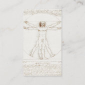 Anatomie des Menschen: Vitruvianischer Mensch von  Visitenkarte (Rückseite)