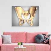 Anatomie des menschlichen Beckenknochens 2 Leinwanddruck (Insitu (Wohnzimmer))