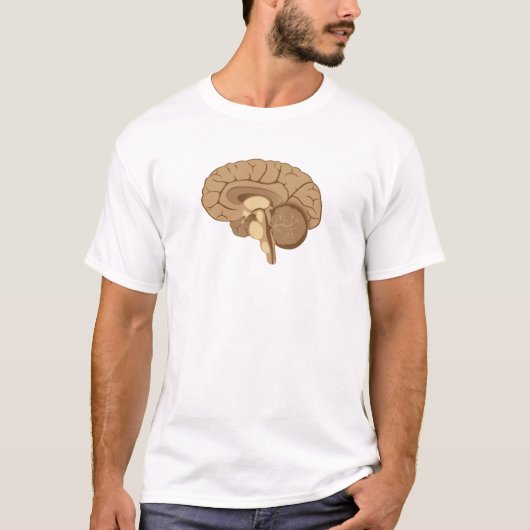 Anatomie des menschlichen Gehirns lustiges Shirt (Vorderseite)