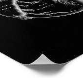 Anatomie des menschlichen Herzens in Schwarz und W Poster (Ecke)